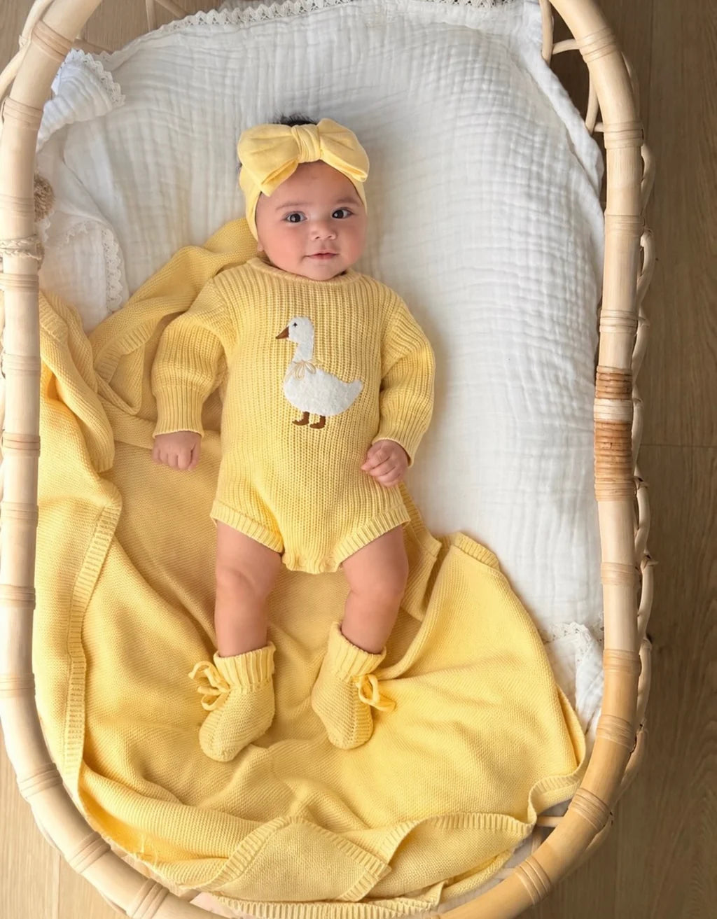 Mini Knit Booties - Lemon