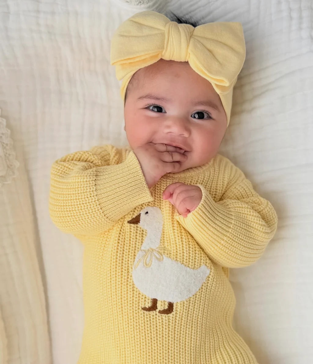 Knit Topknot - Lemon
