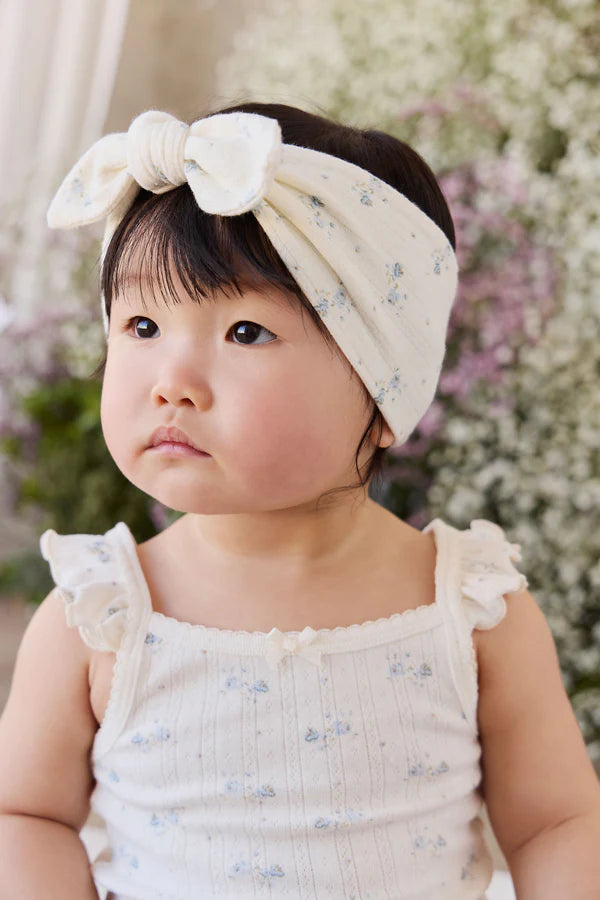 Organic Cotton Pointelle Eliane Bodysuit - Molly Blue