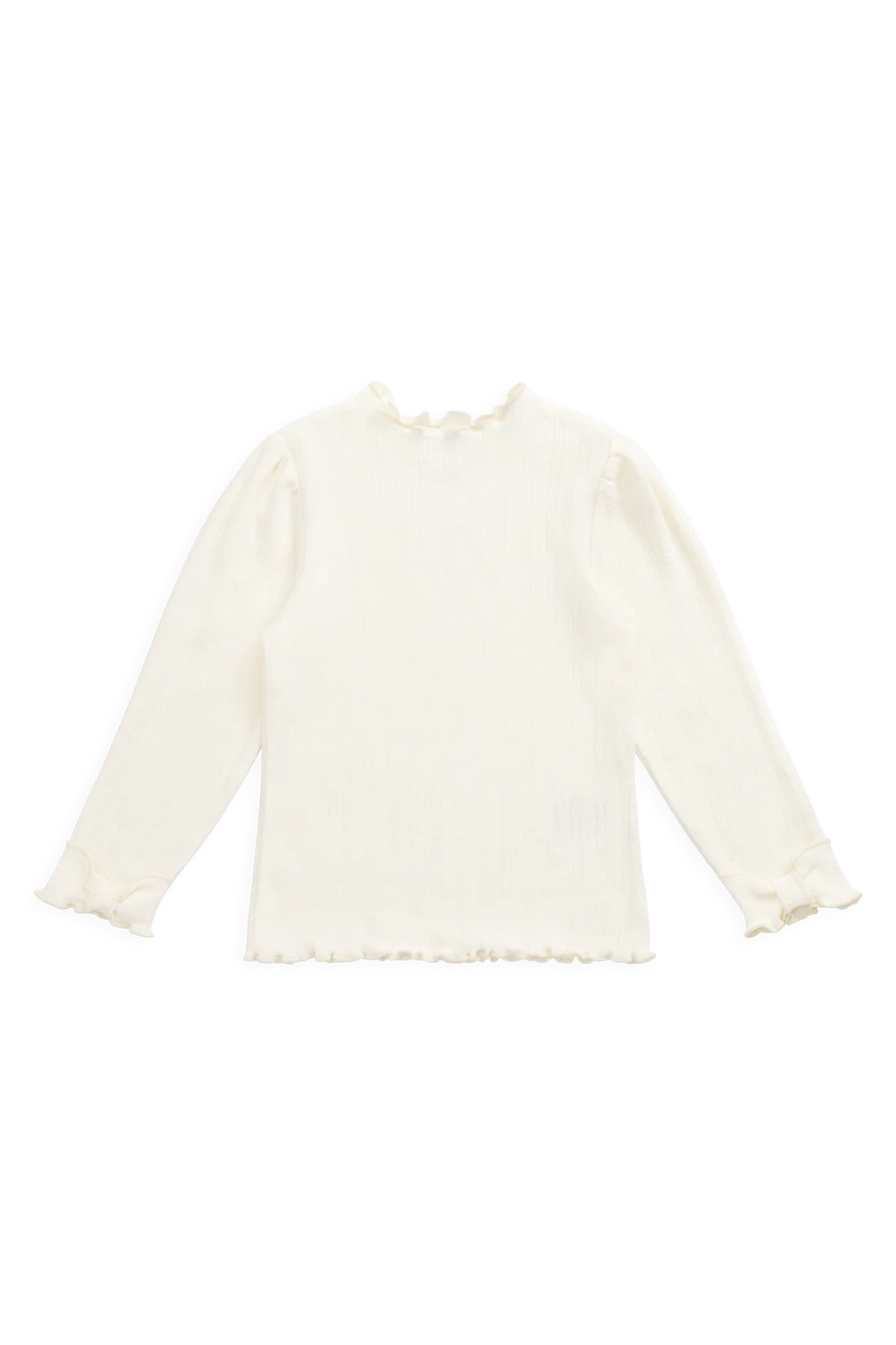 Organic Cotton Pointelle Eliane Top - Parchment