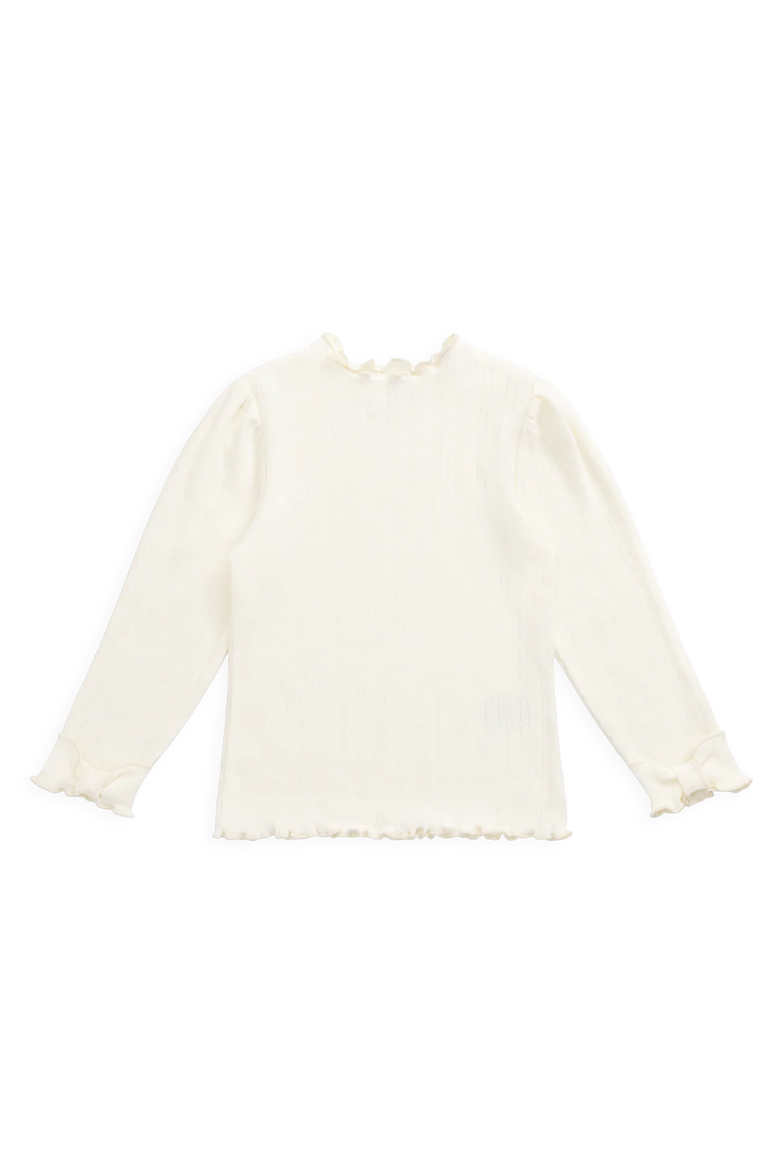 Organic Cotton Pointelle Eliane Top - Parchment