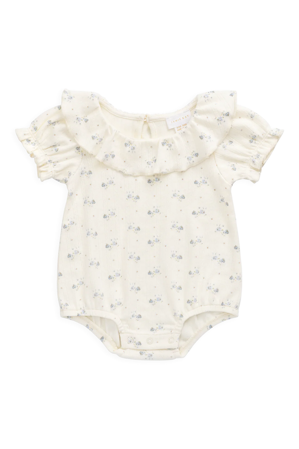 Organic Cotton Pointelle Marlene Bodysuit - Molly Blue