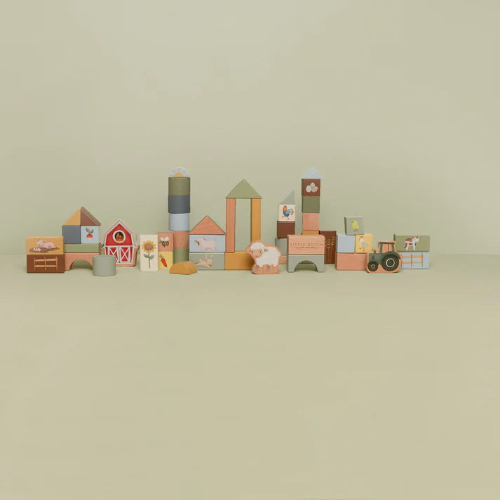 Wooden Building Block Set - Little Farm
