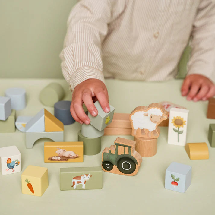Wooden Building Block Set - Little Farm