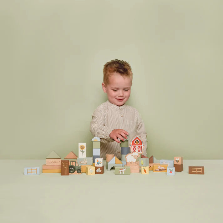 Wooden Building Block Set - Little Farm