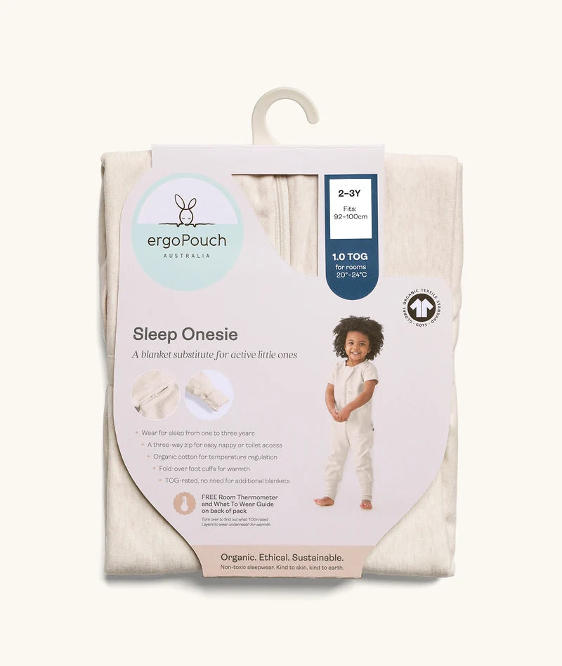 Sleep Onesie - Oatmeal Marle