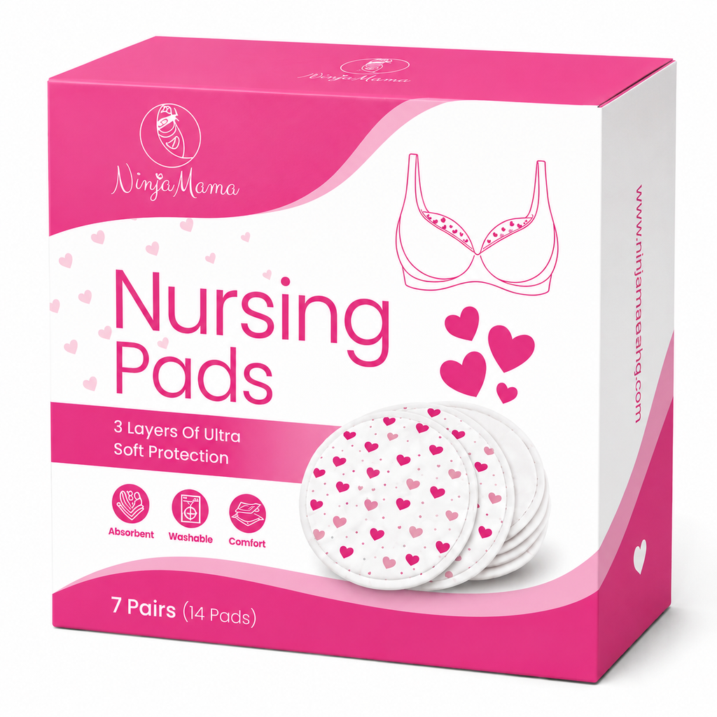 Ninja Mama 3 layer Washable Organic Bamboo Nursing Pads