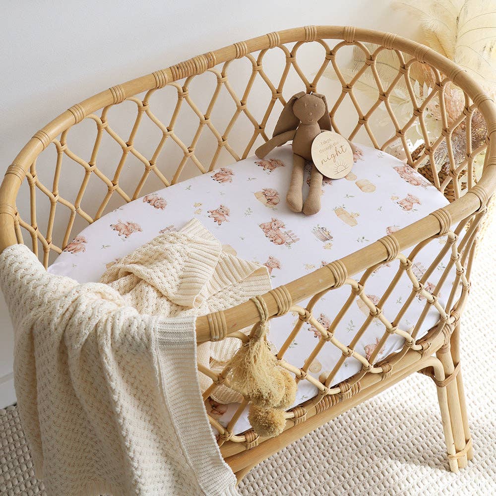 Highland Cows Organic Bassinet Sheet / Change Pad Cover
