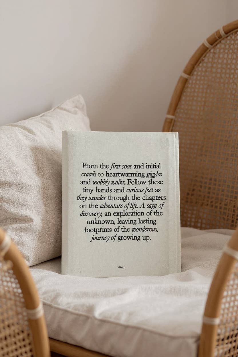 TINY STEPS | Baby Linen Photo Album