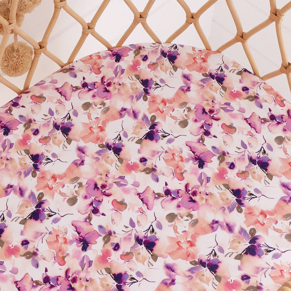 Blushing Beauty Organic Bassinet Sheet / Change Pad Cover
