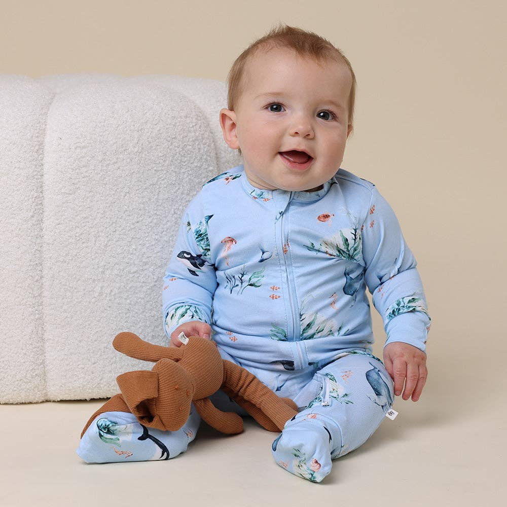 Blue Ocean Organic Snugglesuit Convertible Romper