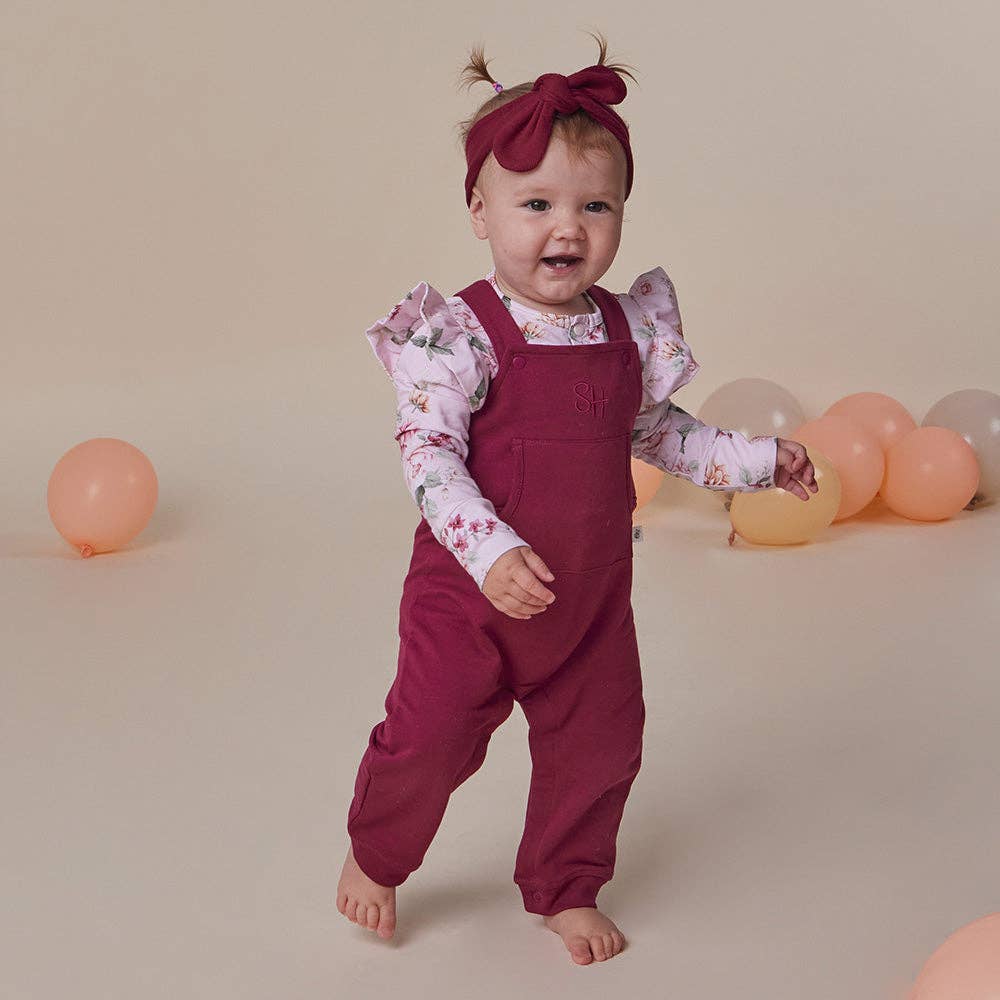 Raspberry Organic Joey Overalls