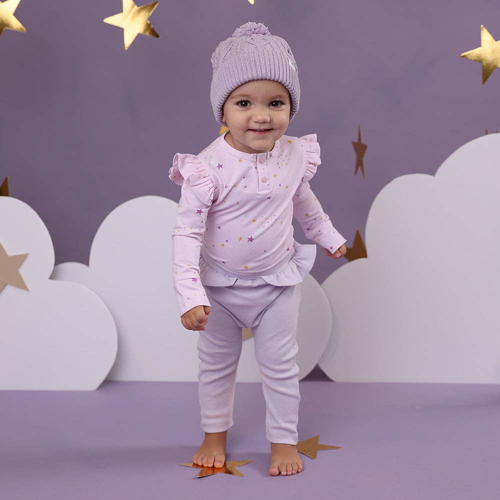 Twinkle Long Sleeve Organic Bodysuit with Frill