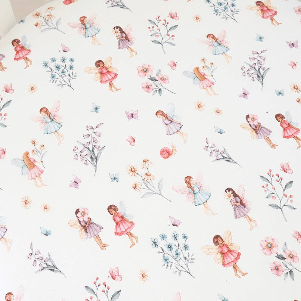 Fairy Garden Organic Fitted Cot Sheet