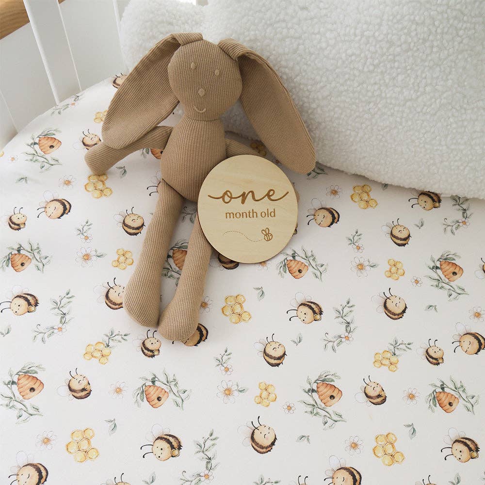 Bumblebees Organic Fitted Cot Sheet