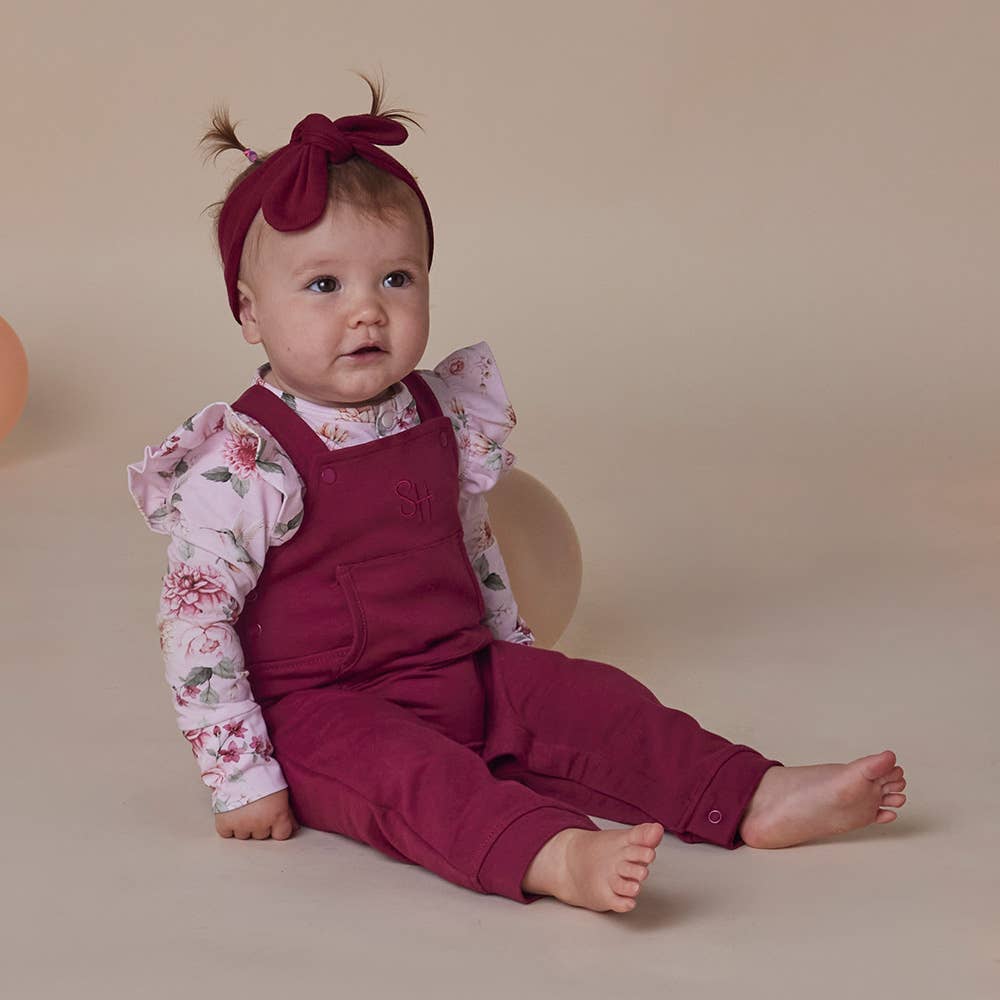 Raspberry Organic Joey Overalls