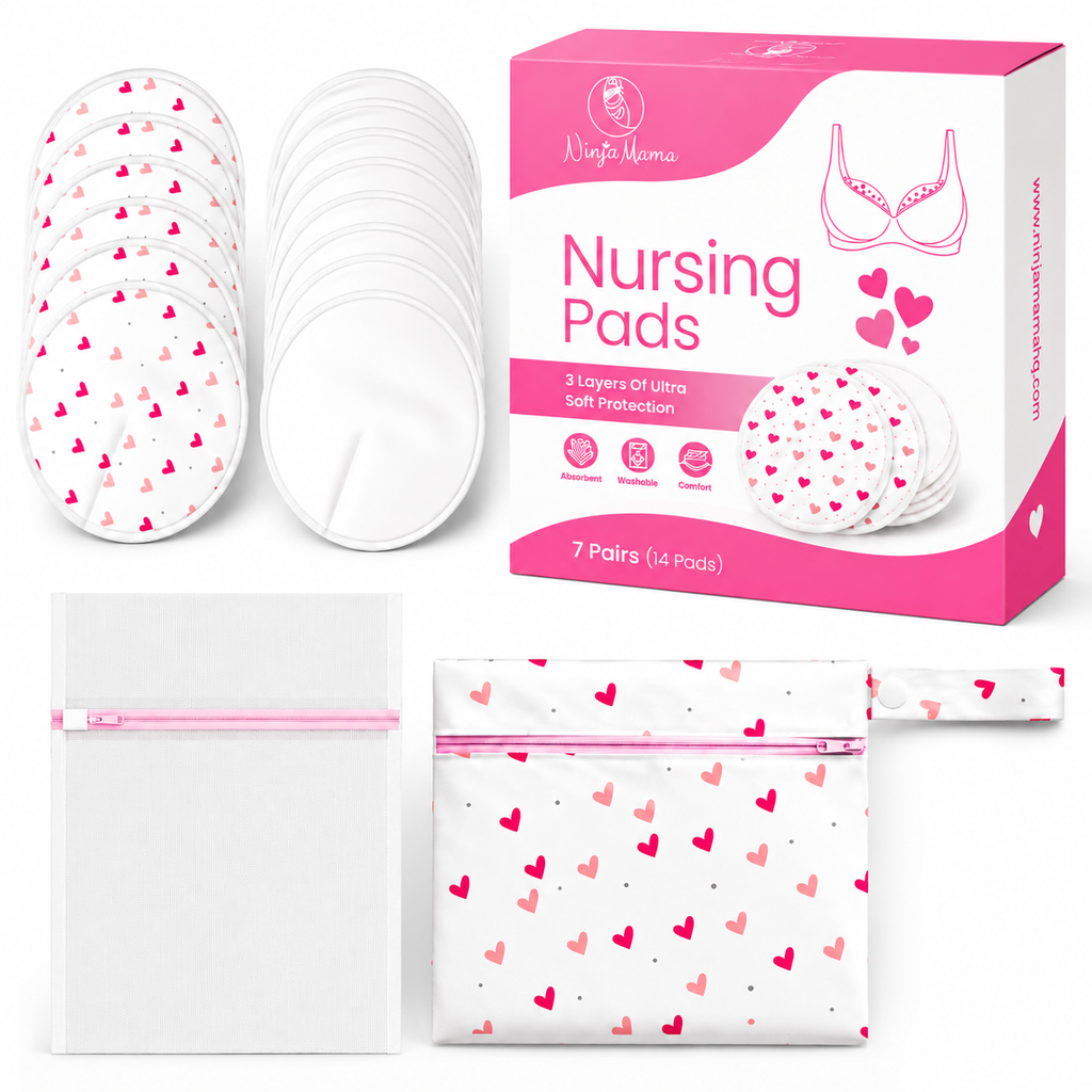 Ninja Mama 3 layer Washable Organic Bamboo Nursing Pads