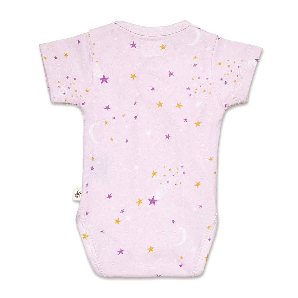 Twinkle Short Sleeve Organic Kimono Bodysuit