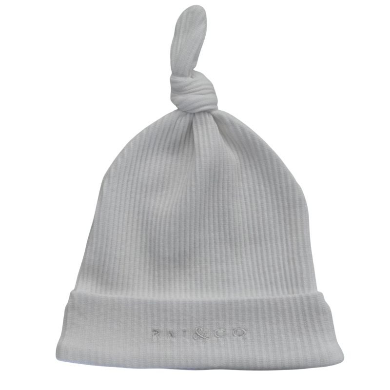 Baby Beanie Ribbed Knotted