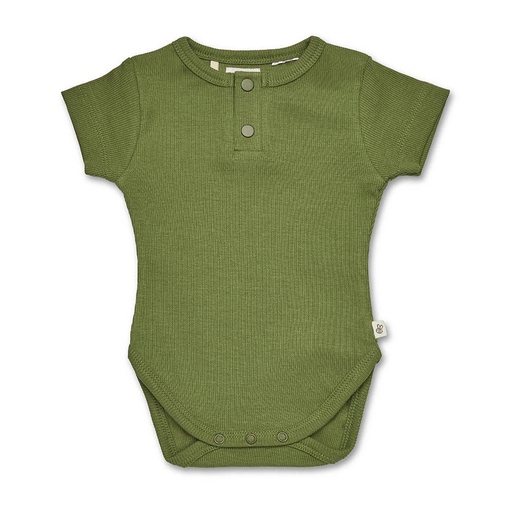 Olive Short Sleeve Organic Bodysuit