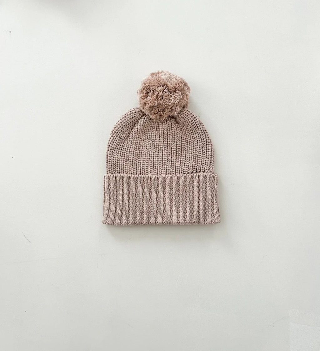 CUFF KNIT BEANIE | TEDDY BROWN - 0-3 MONTHS
