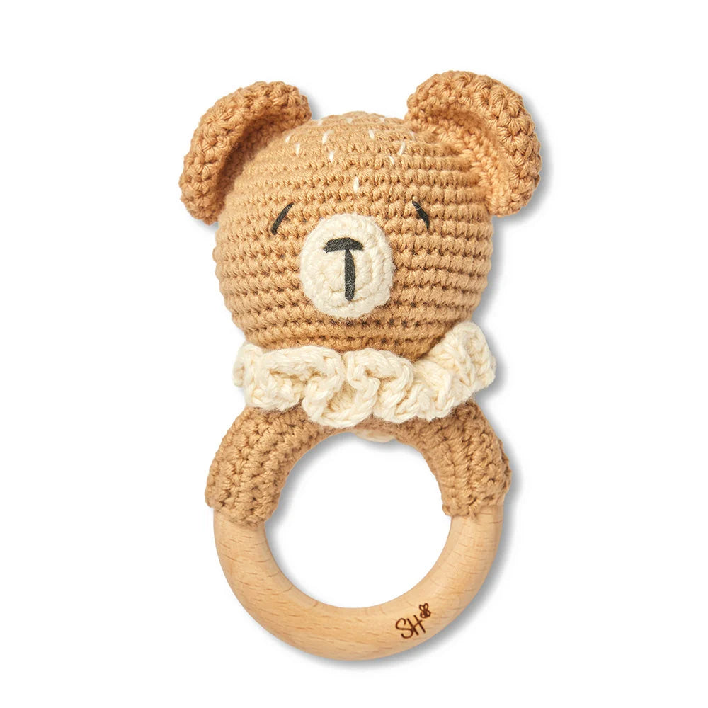 Handmade Bear Crochet Rattle