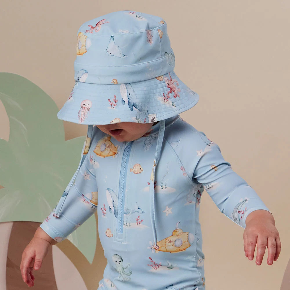 Blue Little Subs Swim Hat