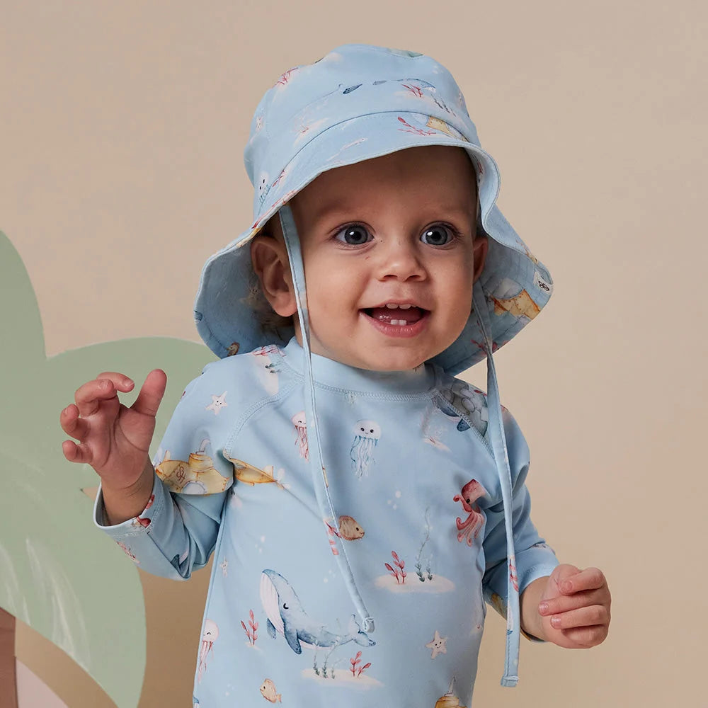 Blue Little Subs Swim Hat