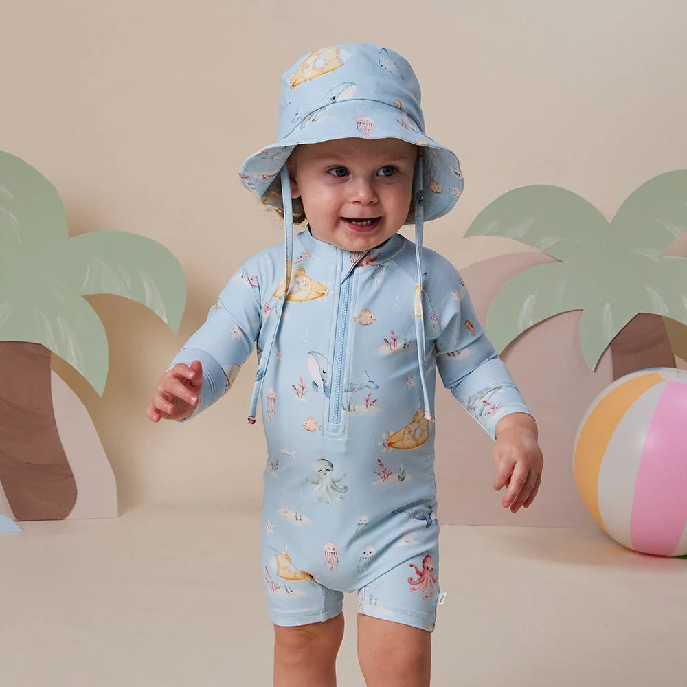 Blue Little Subs Swim Hat