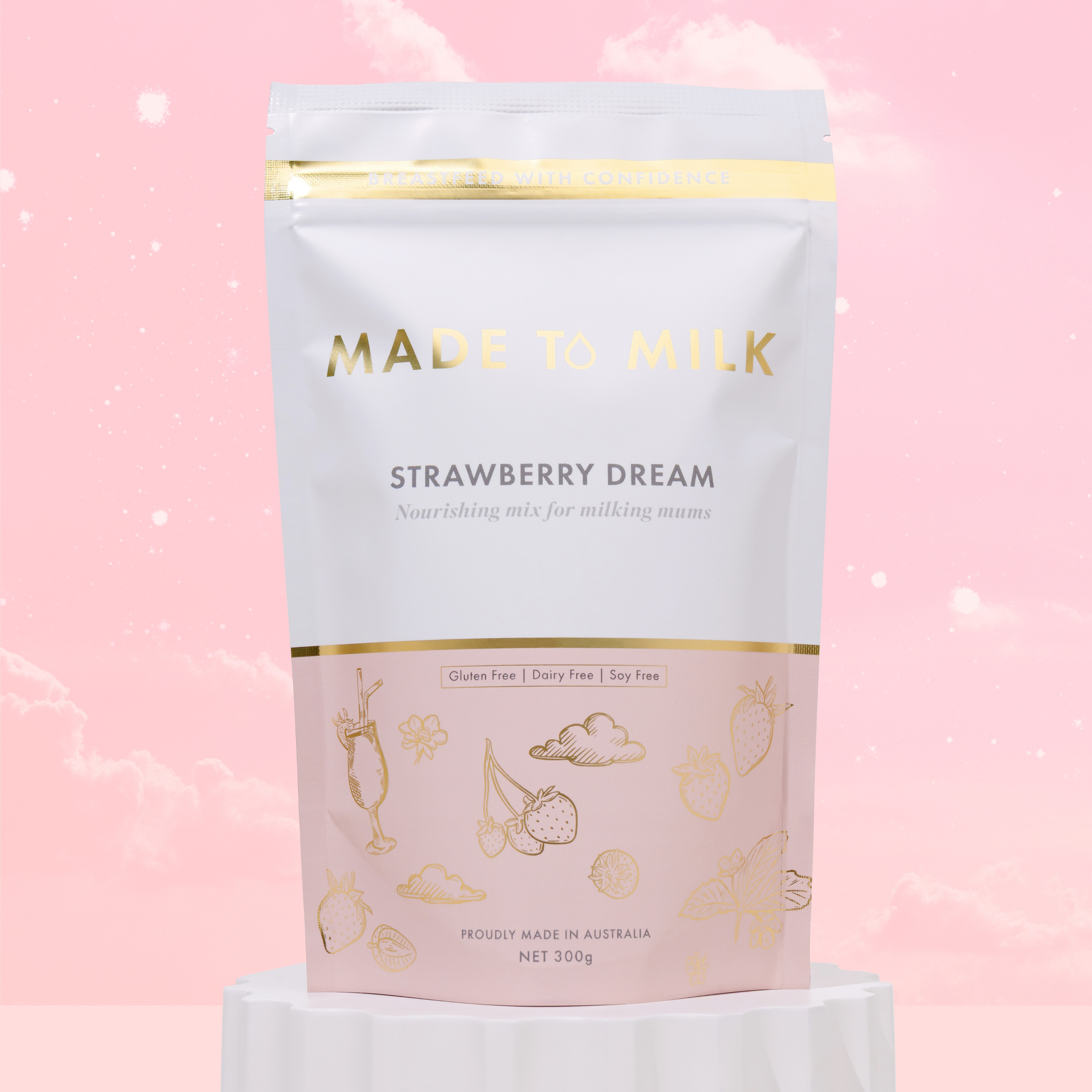 Strawberry Dream Lactation Drink - GF, DF, SF