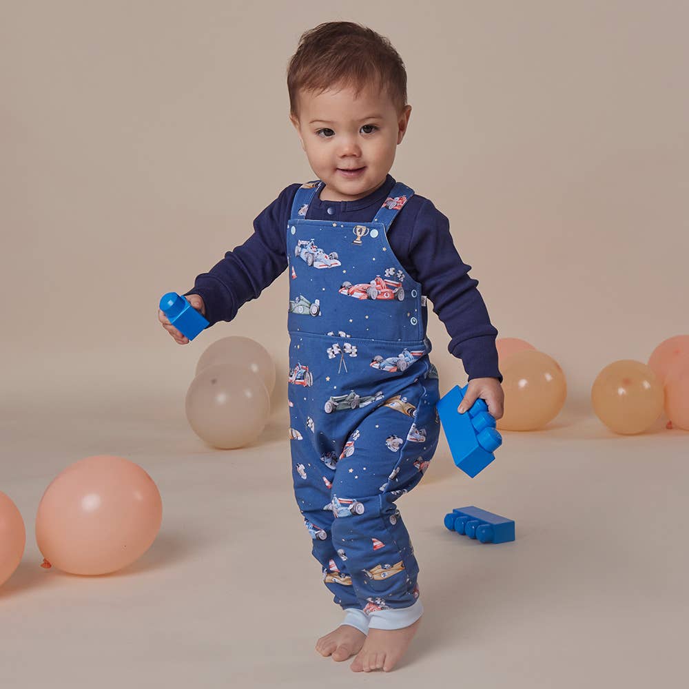 Little Racers Organic Snuggle Overalls