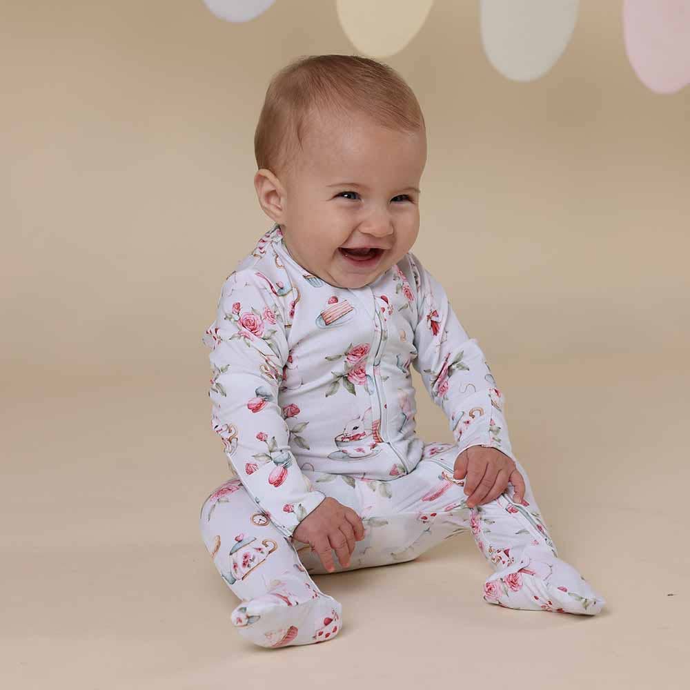 White Rabbit Organic Snuggle Sleepsuit Zip Footie