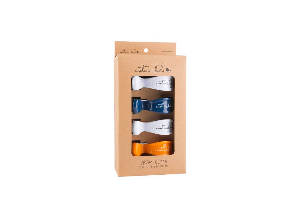 Pram Clips Two Tone - 4 Pack