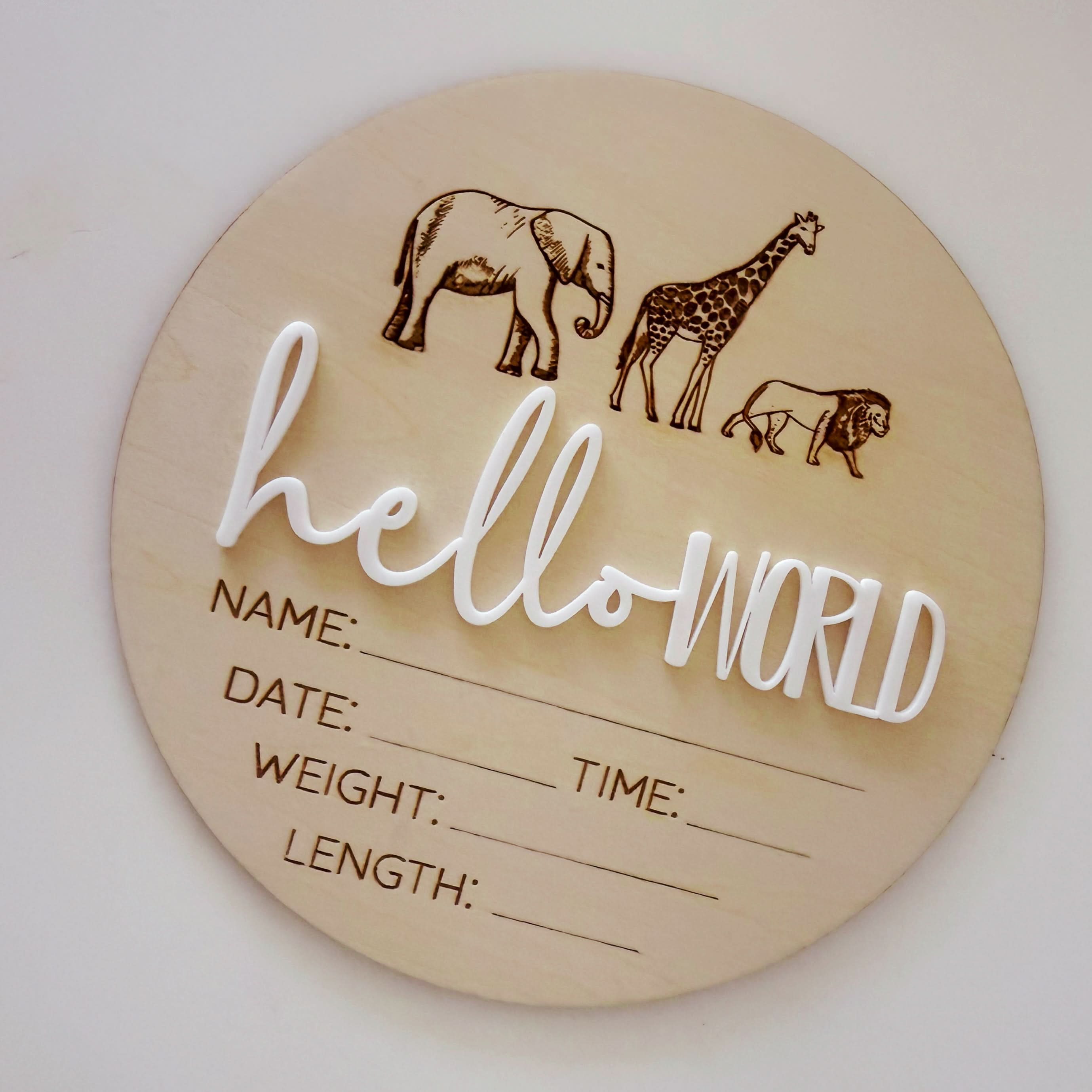 Hello world safari animals