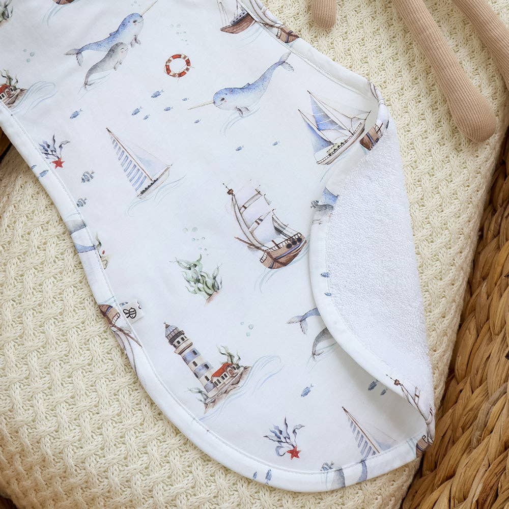 Set Sail Organic Cotton Burp Cloth