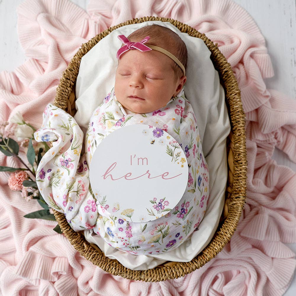 Gracie & Jewel Pink Reversible Milestone Cards