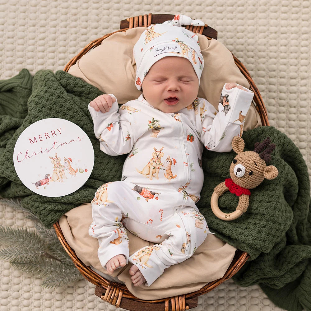 Handmade Reindeer Crochet Rattle
