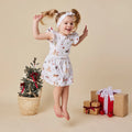 Christmas Pups Short Sleeve Organic Dress