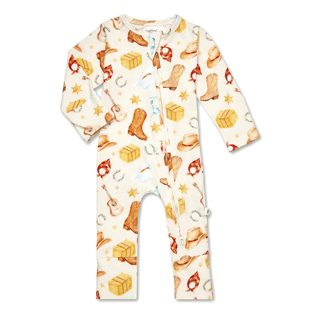 Cowboys Organic Snugglesuit Convertible Romper