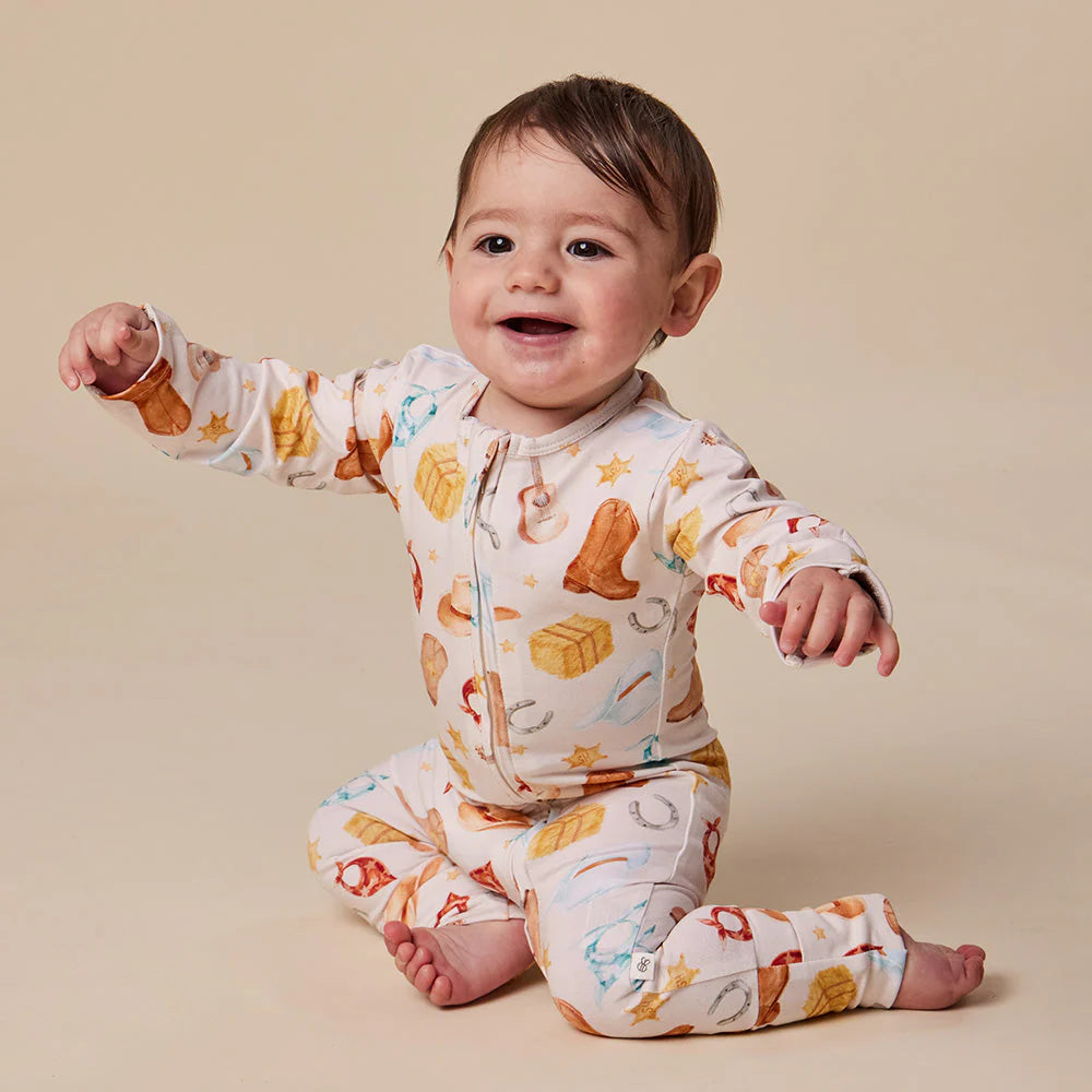 Cowboys Organic Snugglesuit Convertible Romper