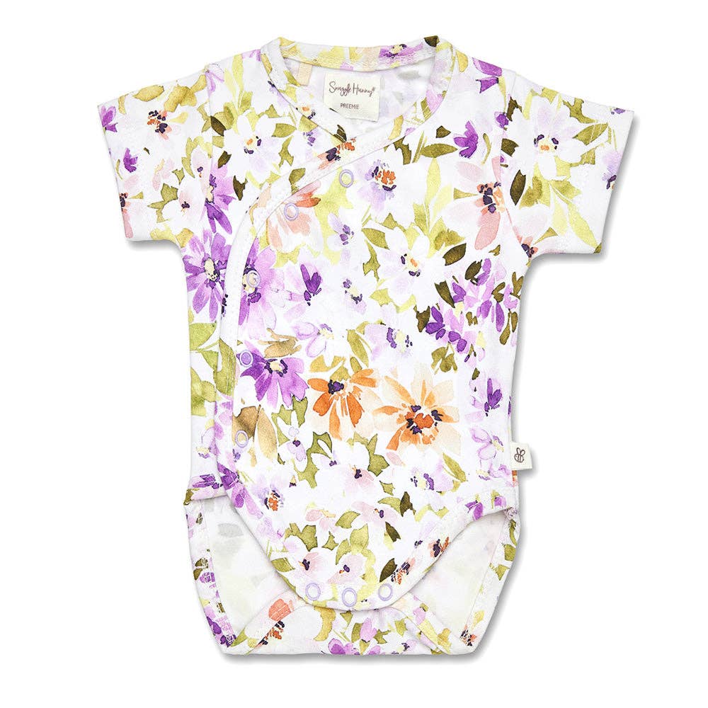 Isla Short Sleeve Organic Kimono Bodysuit