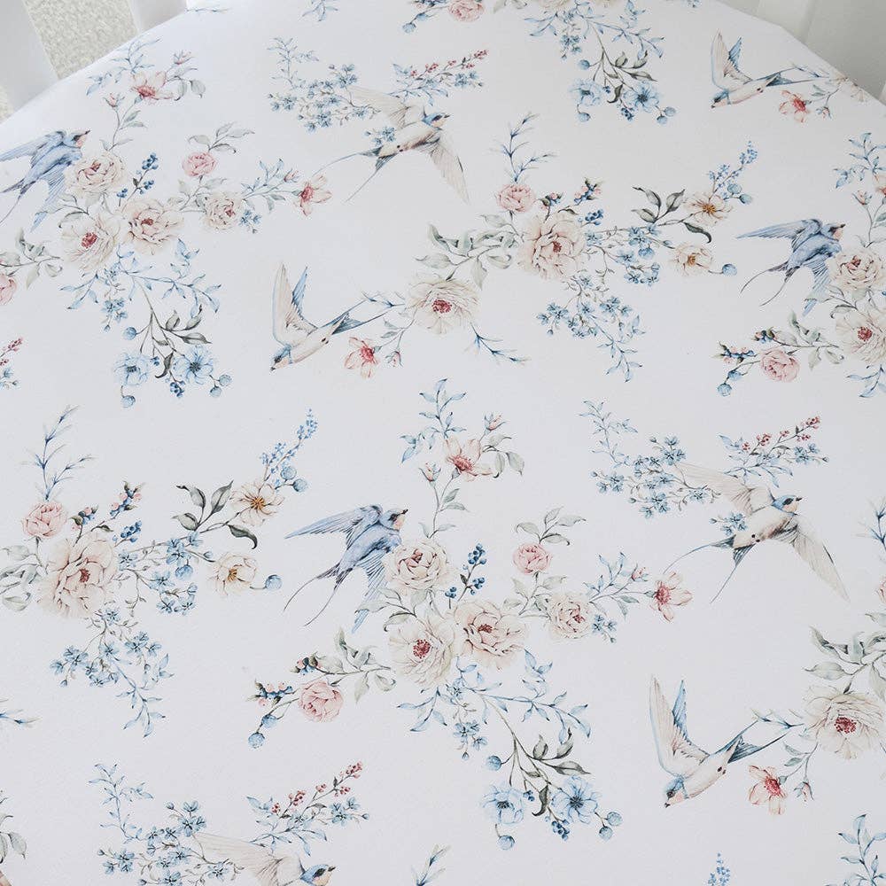 Sweet Swallows Organic Fitted Cot Sheet