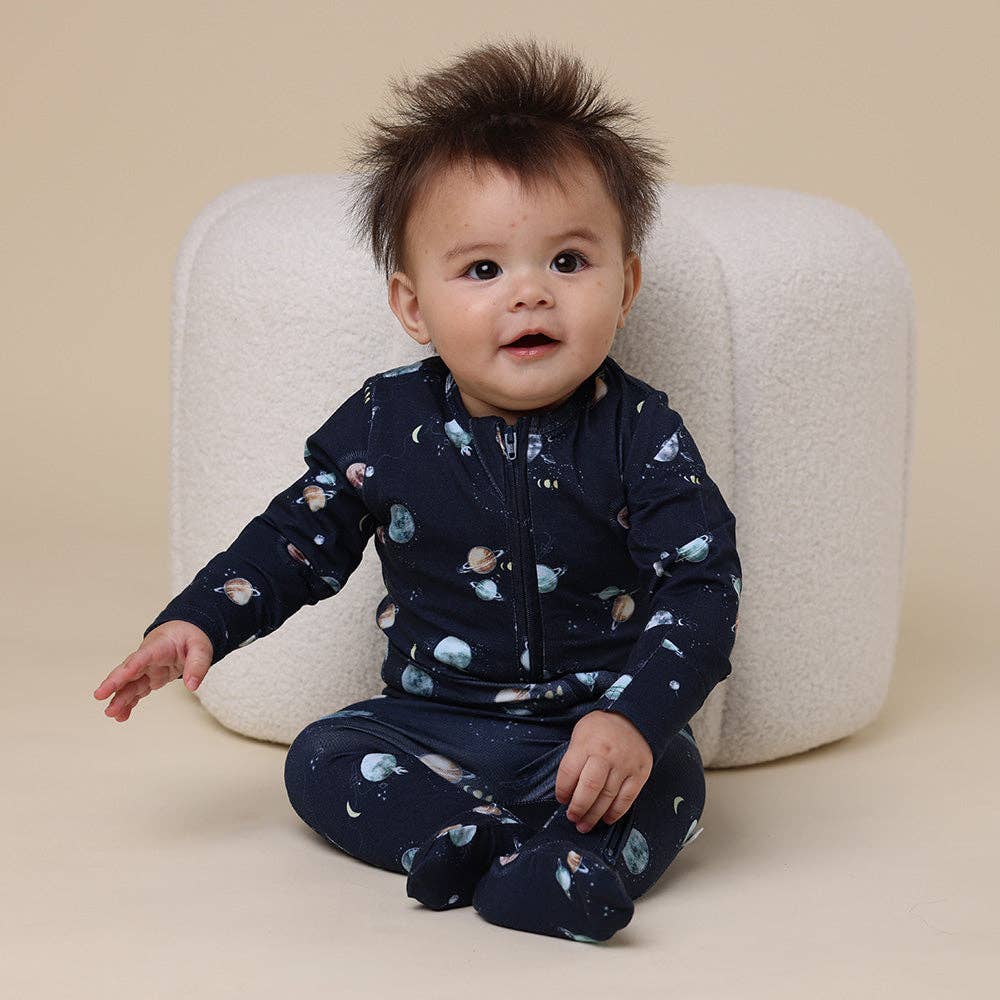 Milky Way Organic Snuggle Sleepsuit Zip Footie