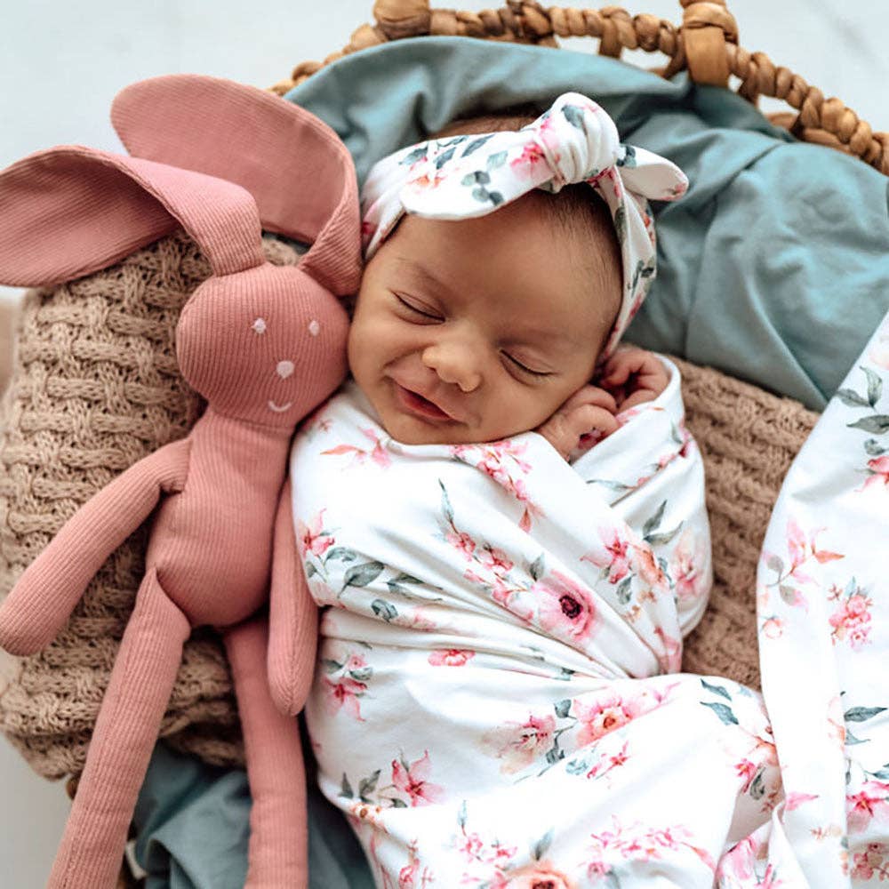 Camille Organic Jersey Wrap & Topknot Set