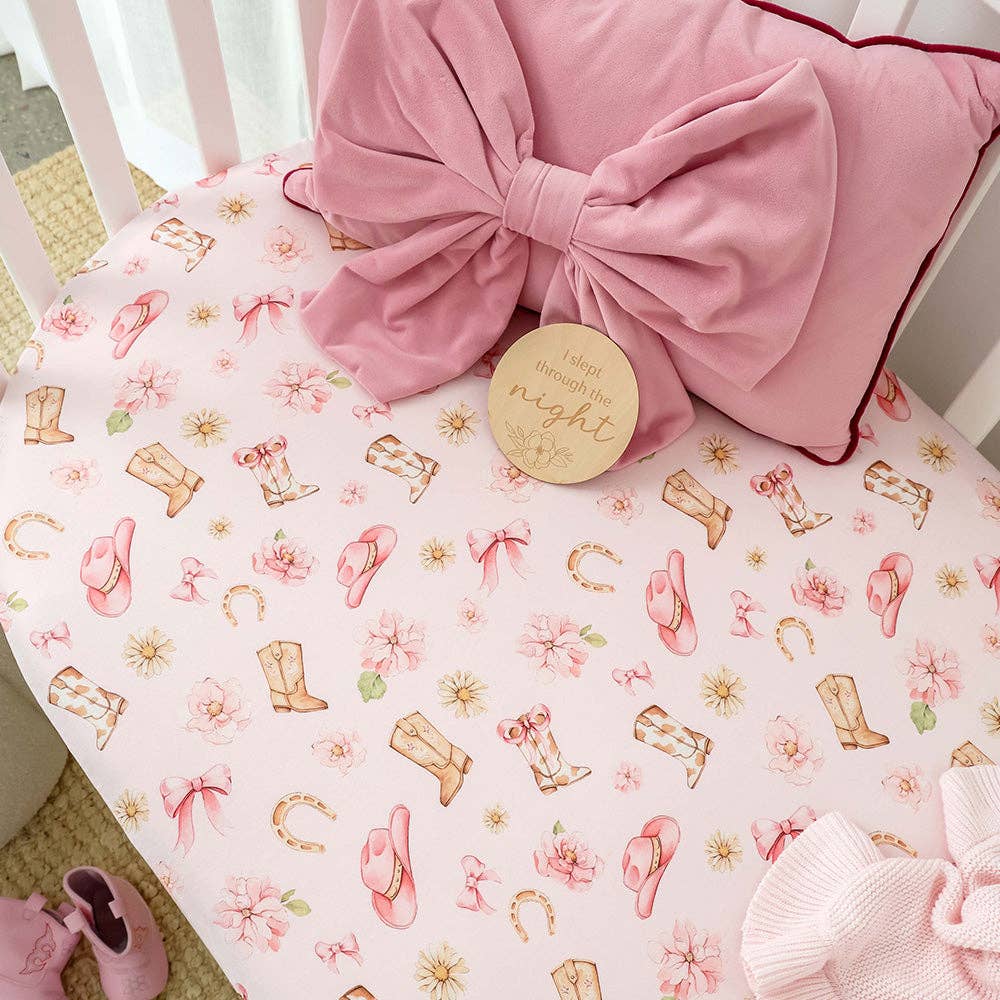 Boots & Bows Organic Fitted Cot Sheet
