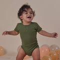 Olive Short Sleeve Organic Bodysuit