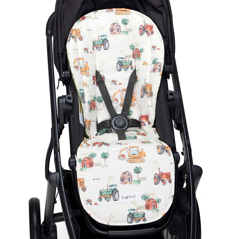 Diggers & Tractors Universal Organic Pram Liner