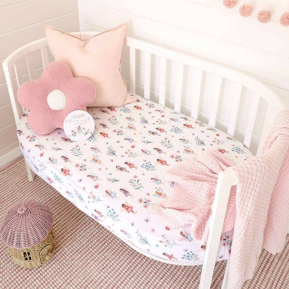 Fairy Garden Organic Fitted Cot Sheet