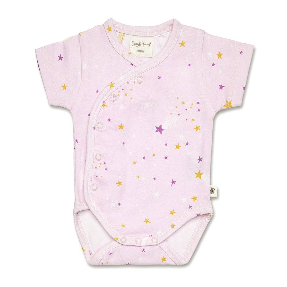 Twinkle Short Sleeve Organic Kimono Bodysuit