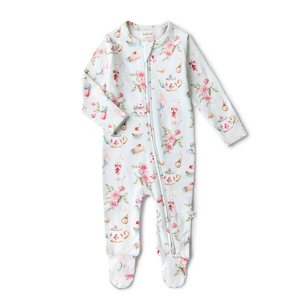 White Rabbit Organic Snuggle Sleepsuit Zip Footie